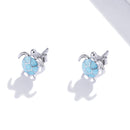 925 Sterling Silver Earrings for Women - Pavé Setting CZ with Enamel Process - 1cm-3