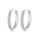 925 Sterling Silver Pavé Setting Gold Plated Earrings for Women-2
