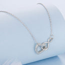 925 Sterling Silver Necklace with Pavé Setting CZ, 40+5cm, Plated White Gold, Women-3