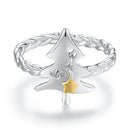 925 Sterling Silver Gold Plated Rings for Women-1