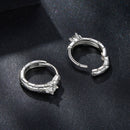 925 Sterling Silver Moissanite Earrings 1.3cm for Women-4