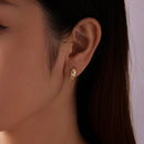 925 Sterling Silver 0.009 Carat Moissanite Hoop Earrings for Women-8
