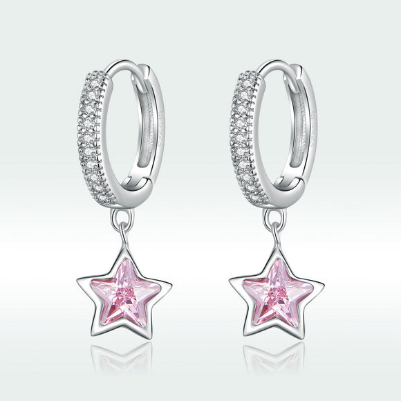925 Sterling Silver Earrings with Pavé Setting CZ for Women