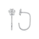 925 Sterling Silver Plated White Gold Earrings for Women-1