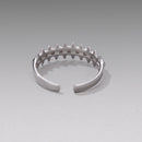 925 Sterling Silver + Plated White Gold 0.24cm Ring for Women-4