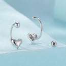 925 Sterling Silver Earrings with White Gold Plating, 1.3x0.58cm for Women-2