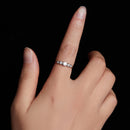 925 Sterling Silver Moissanite Ring Size 6, 0.20ct, Plated White Gold for Women-4
