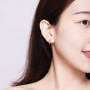 S925 Sterling Silver Plated Rose Gold Earrings-7