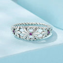 925 Sterling Silver Oxidized 1.3mm Pavé Set CZ Ring Size 6.0 for Women-4