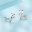 925 Sterling Silver Earrings with Pavé Setting and White Gold Plating for Women-3
