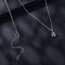 925 Sterling Silver Moissanite Plated Platinum Necklace for Women, 6.5mm, Style L, 400mm Length-1