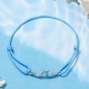 925 Sterling Silver Adjustable White Gold Bracelet with CZ Pendants for Women-3
