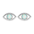 925 Sterling Silver Translucent Opal Earrings for Women-1