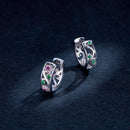 925 Sterling Silver Earrings with Pavé Setting CZ, 1.2*0.5cm, for Women-6