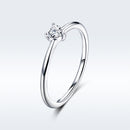 925 Sterling Silver Ring Size 6.0 with CZ and Platinum Plating for Women-2
