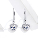 925 Sterling Silver Earrings with CZ and Platinum Plating, 2.3*0.8 cm-3
