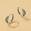 925 Sterling Silver Oxidized Earrings 12*5mm-4