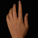 925 Sterling Silver 2mm Moissanite Ring Size 7 for Women-6