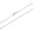 925 Sterling Silver + Plated White Gold 40cm Necklace-7