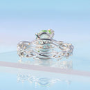 925 Sterling Silver Synthetic Spinel 3.8mm Ring for Women Size 7-1