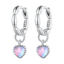 S925 Sterling Silver Earrings with Transparent Glass for Women-1