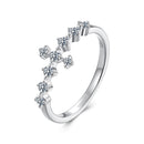 925 Sterling Silver Moissanite 0.15-0.20 Carat Ring for Women, Size 6-3
