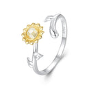 925 Sterling Silver Transparent Glass Ring 1.7mm for Women-2