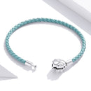 925 Sterling Silver and Leather 17cm Bracelet-7