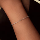 925 Sterling Silver Plated White Gold Adjustable Bracelet for Women-6