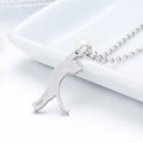 925 Sterling Silver 0.6 Carat Pearl Necklace for Women-4