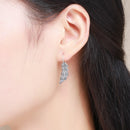 925 Sterling Silver Earrings with Pavé Setting CZ-6