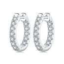 925 Sterling Silver 0.023 Carat Moissanite Earrings for Women-3