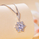 925 Sterling Silver Moissanite Necklace with Pavé Setting, 45cm, Platinum Plated, Women-4