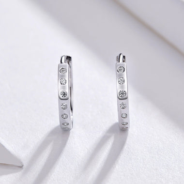 925 Sterling Silver Earrings with Pavé Setting CZ for Women - 0