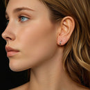925 Sterling Silver Moissanite Earrings for Women - White Gold Plated-7