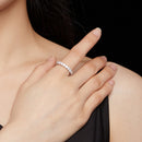 925 Sterling Silver 3mm Moissanite Ring for Women Size 6-6