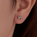 925 Sterling Silver Earrings with Transparent Glass and CZ for Women-5