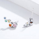 925 Sterling Silver Earrings with Pavé Setting CZ, 0.5x1.2 cm for Women-7