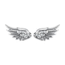 925 Sterling Silver Oxidized Pavé CZ Earrings-1