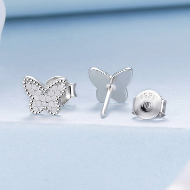 925 Sterling Silver Earrings with Plated White Gold for Women - 0