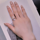 S925 Sterling Silver Pavé Setting CZ Ring for Women-5