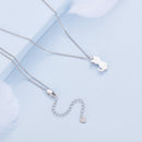 925 Sterling Silver 16mm x 10mm Platinum Plated Necklace for Unisex-5