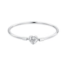 925 Sterling Silver White Gold Plated 17.0cm CZ Bracelet for Women-1