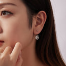 925 Sterling Silver Earrings with Pavé Setting CZ and White Gold Plating for Women-7