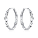 925 Sterling Silver Plated White Gold Earrings for Women - Size 11*3mm-2