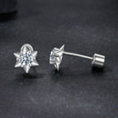 925 Sterling Silver Moissanite 0.10 Carat Earrings for Women-4