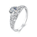 925 Sterling Silver Moissanite 0.65 Carat Ring Size 6 for Women-1