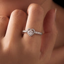 925 Sterling Silver Moissanite 0.5ct Heart Ring for Women Size 6-6