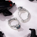 925 Sterling Silver Earrings with Transparent Glass for Women-5