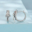 925 Sterling Silver Pave Setting CZ Oxidized Earrings for Women-2